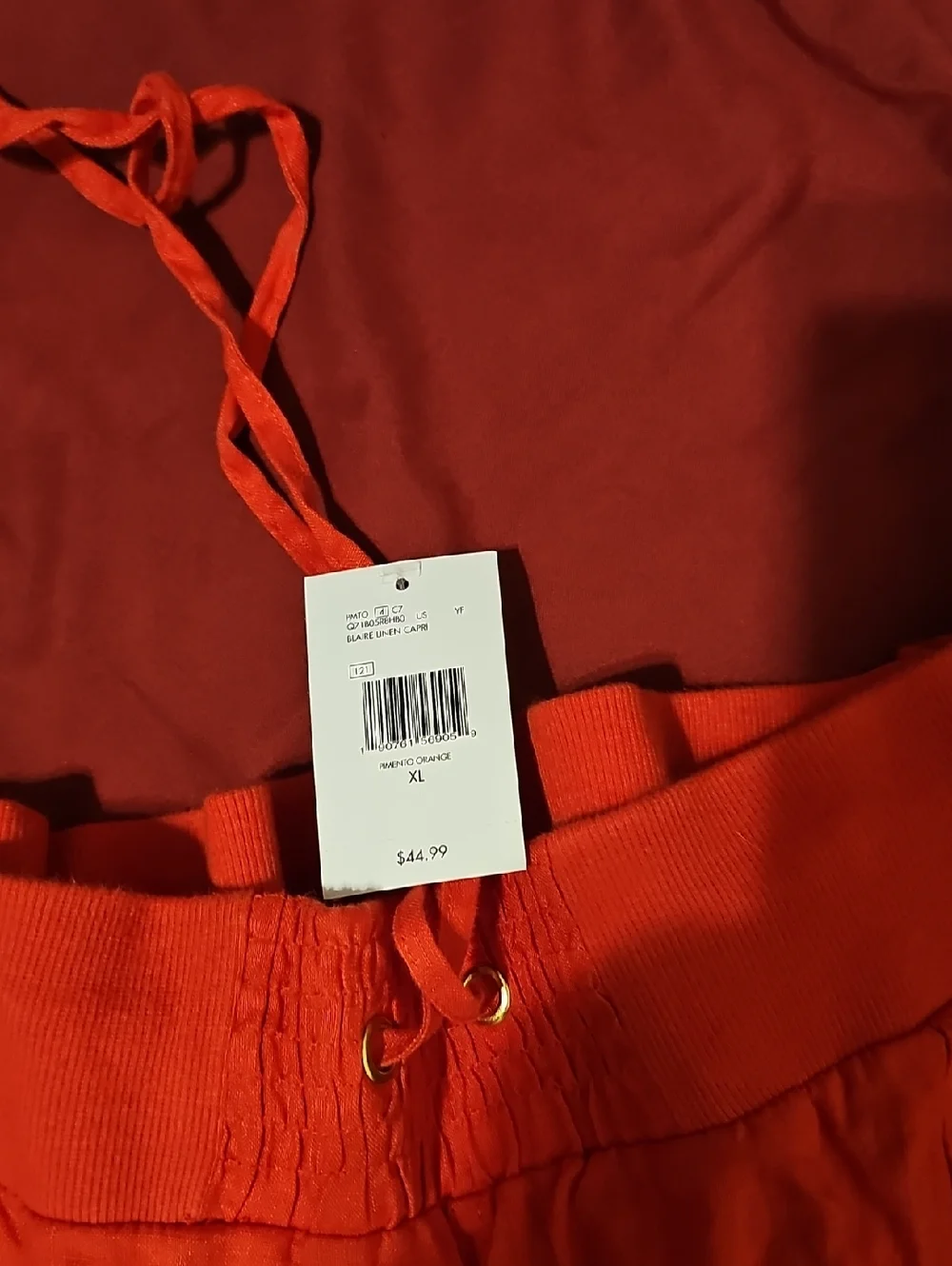 Bright Red Casual Jogger Pants - Picture 5 of 5